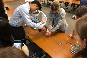 Students learning about clinical placements 