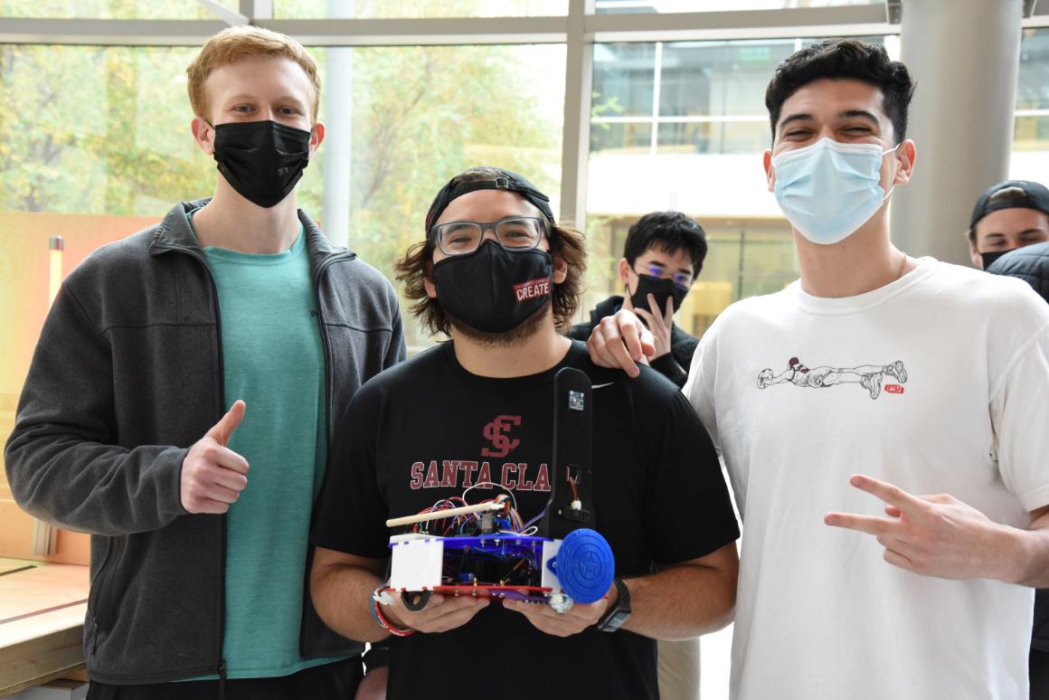 Decorative; three SCU students