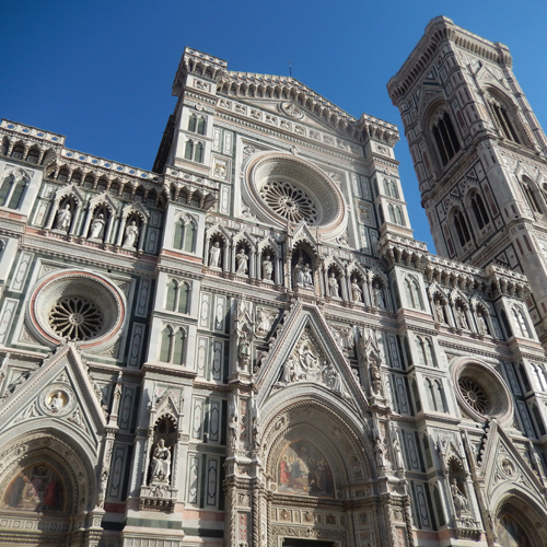Decorative image of regal building in Florence, Italy