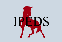 A red horse silhouette with the text 