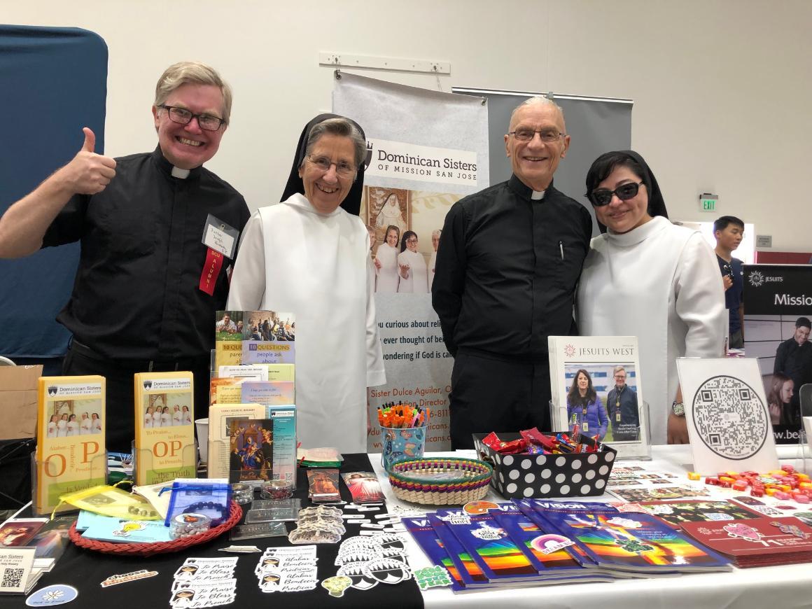 Frs. Kraemer and Mossi with Sisters of St. Joseph