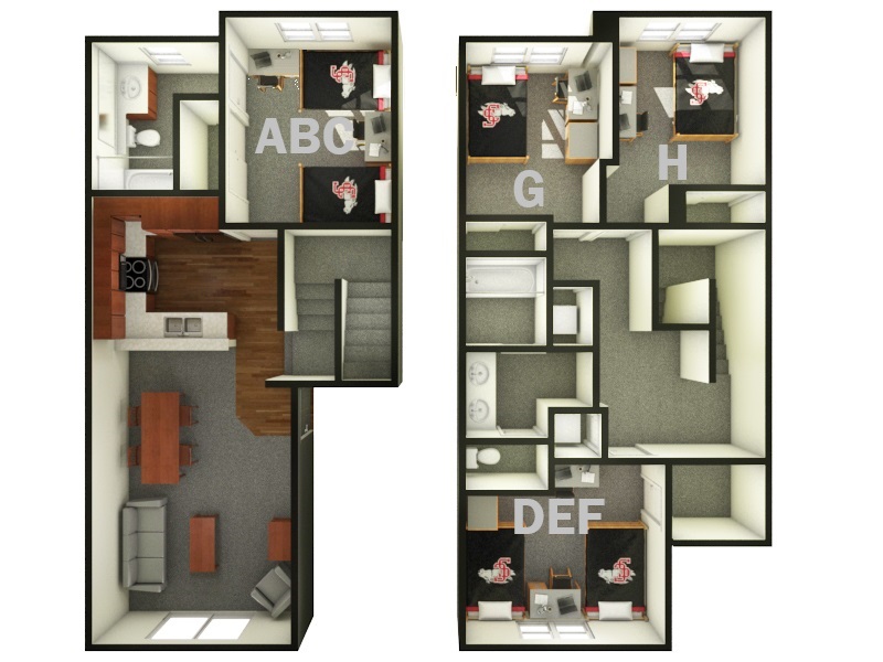 University Villas Four Bedroom Layout