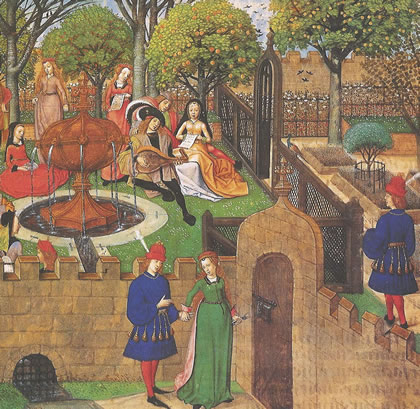 Flemish illustration of the Romance of the Rose c. 1485