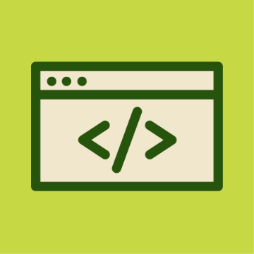 A graphic of a browser that represents the web design icon