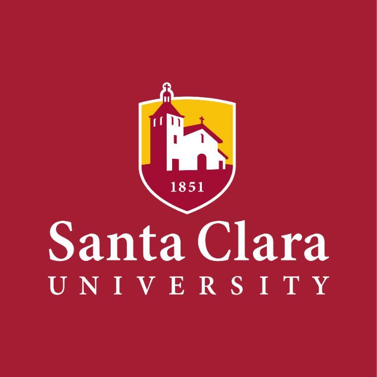 SCU vertical logos with the reversed version on red background 