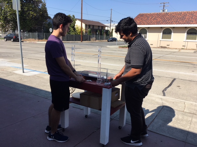 Students collecting solar data