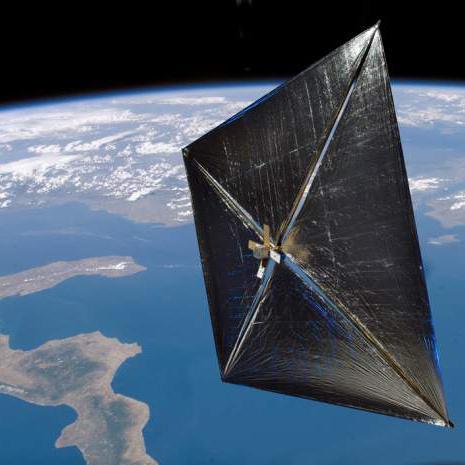 NASA solar sail in space