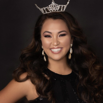 Taylor Yamane wearing a crown.