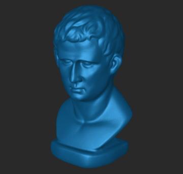 Computer screenshot of 3D scanned sculpture