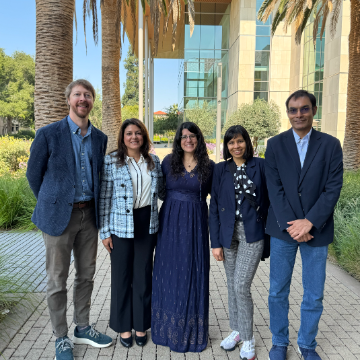 A photo of Maria Kyrarini with group for NSF Press Release