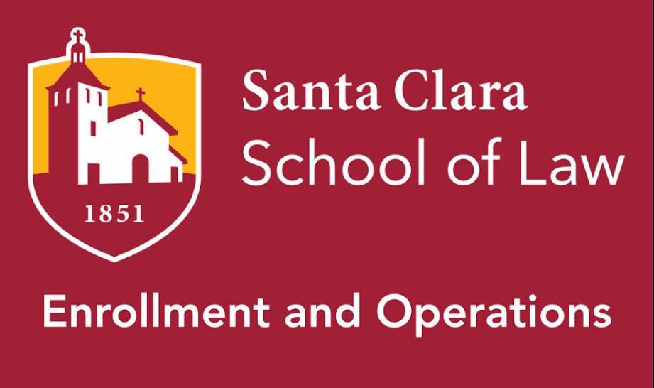 scu logo with school of law and enrollment and operations names