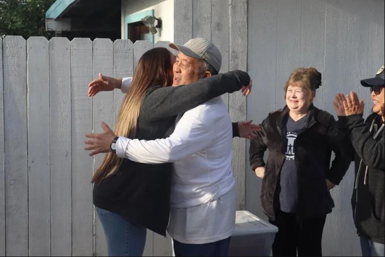 Photo credit: Reginald “Regi” Tanubagijo embraces NCIP Clinical Supervising Attorney Lauryn Barbosa Findley moments after his release from San Quentin Rehabilitation Center. image link to story