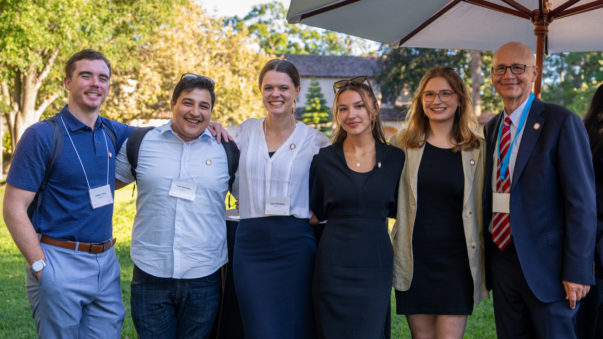 Dean and Group of Students