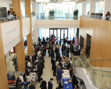 people mingling at an event