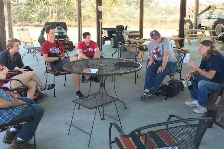 SCU students at OFP's facility in San Martin, California, seeing the operation in action and getting to know founder Mary Cortani