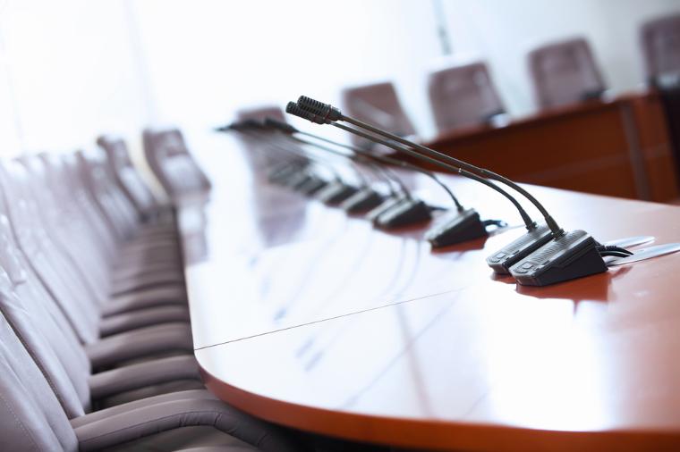 Corporate boardroom.